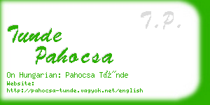 tunde pahocsa business card